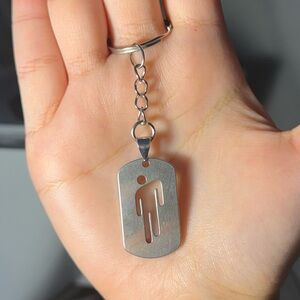 Billie Eilish Blohsh Inspired Dog Tag Keychain
